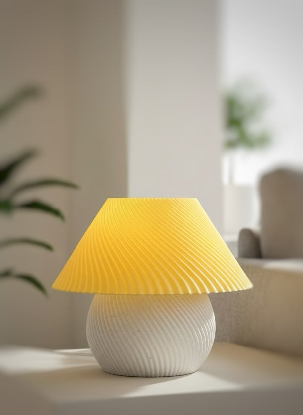 BLOOM | Flower-Shaped Retro Modern Decorative Table Lamp (Fuchsia & Teal)
