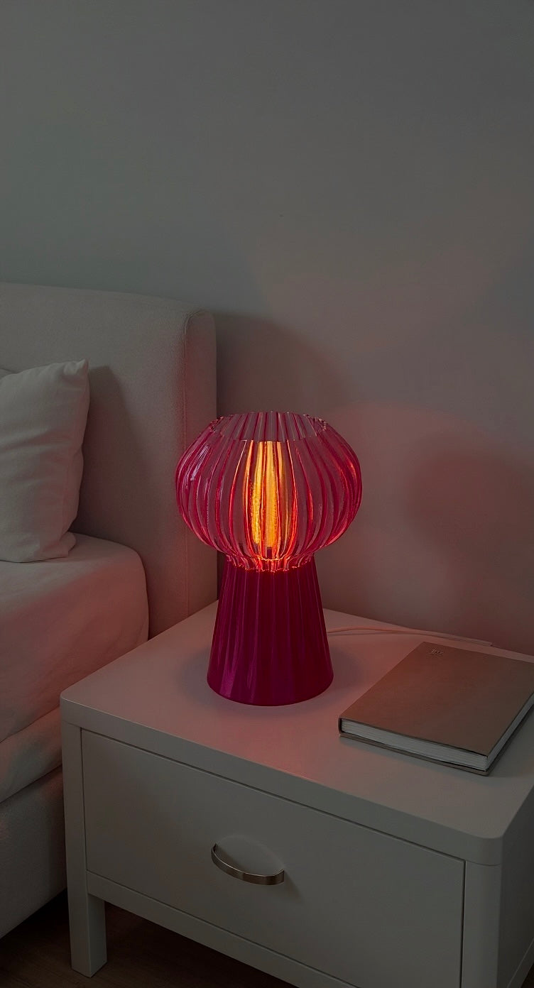 CORE | Dekoratif Şeffaf Masa ve Gece Lambası Uzaktan Kumandalı RGB Abajur Çalışma Yatak Odası Salon Lambası
