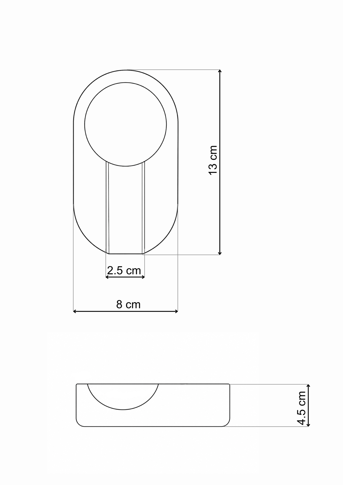 Beton Puro Küllüğü – 25 mm Oluklu – ölçü çizimi