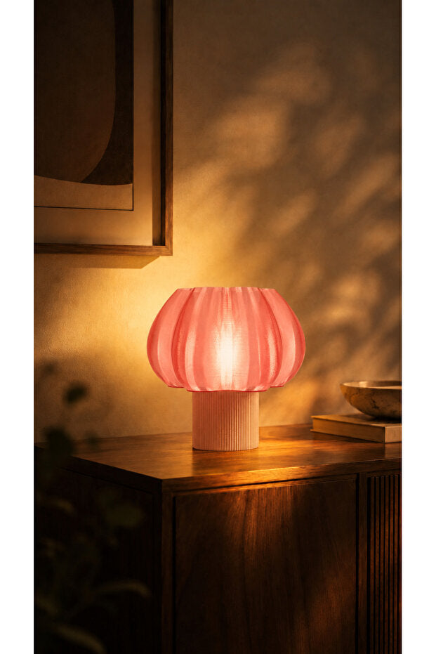 CORE-02 Şeffaf Abajur – Pembe – ürün görünümü
