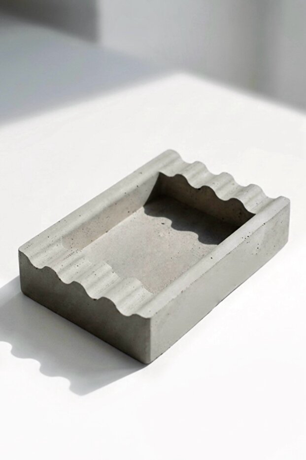 Dalga Formlu Beton Küllük – 17 × 10 cm – genel görünüm